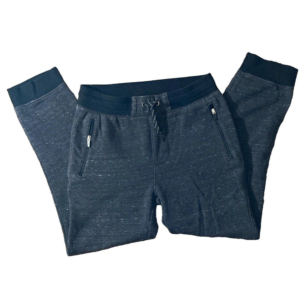 Boys L (10-12) Old Navy Gray Heather Fleece Jogger Pants Stretch Pockets